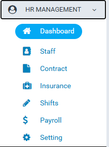 PerfectoCRM İK Yönetimi alt menüsü
