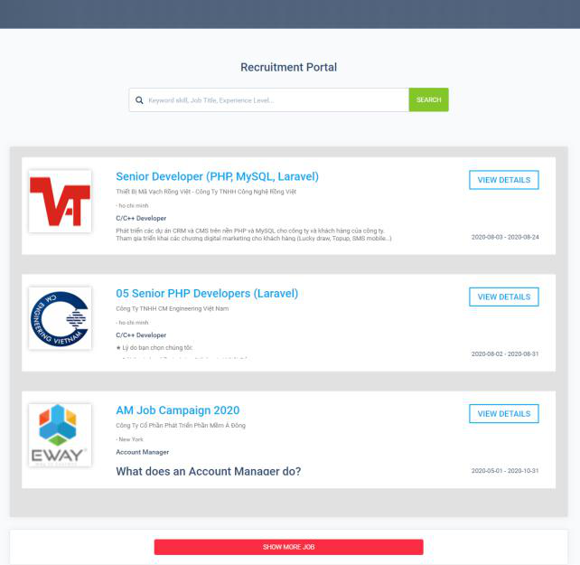 PerfectoCRM işe alım iş ilanı portalı