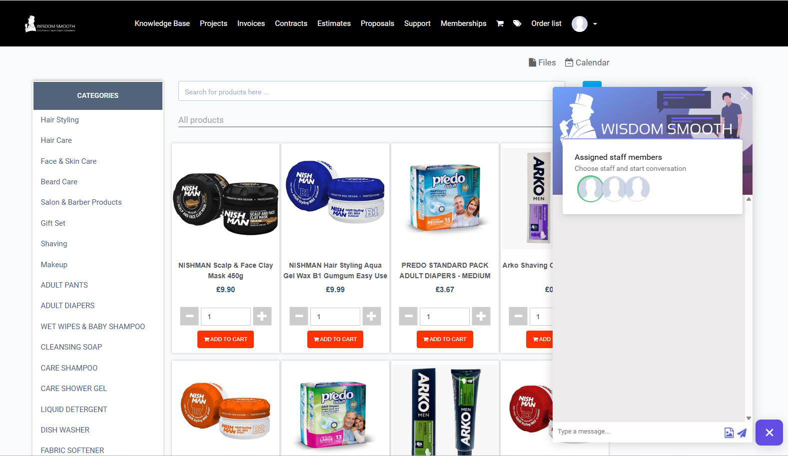 Orijinal PerfectoCRM B2B sipariş portalı
